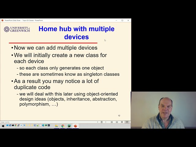 OO Python 03-3: Classes - Home hub - multiple classes
