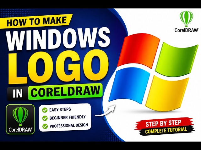 How to Make Windows Logo in CorelDRAW | Step-by-Step Tutorial for Beginners