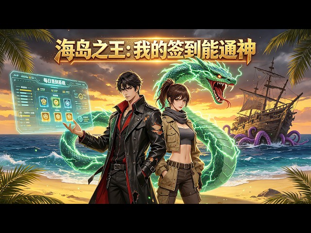 穿越海岛求生游戏，意外觉醒签到系统，依靠系统奖励称霸海岛。#动漫 #anime #穿越