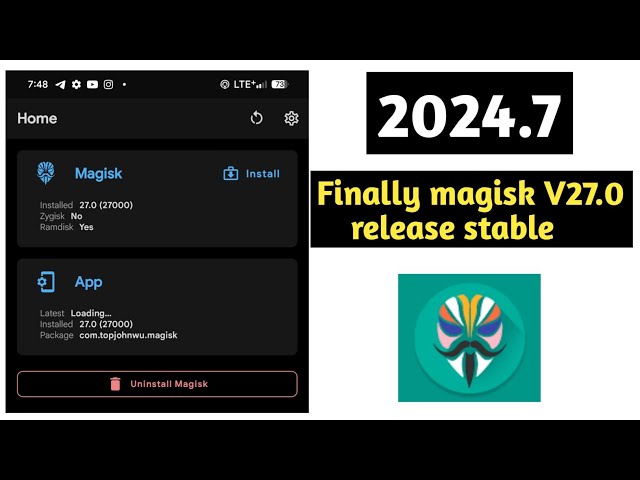 Finally magisk V27.0 is release stable How to install magisk 27.0 without bootloop magisk Root