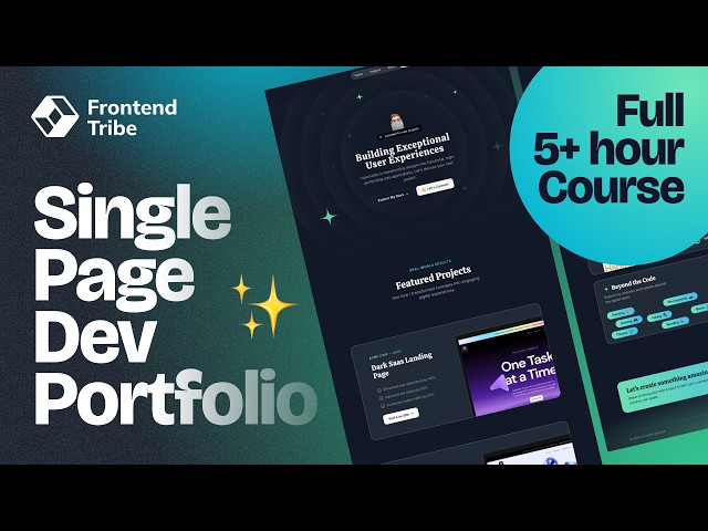 Build a Stunning React Portfolio: Next.js, Tailwind, and CSS Animation | Complete Course