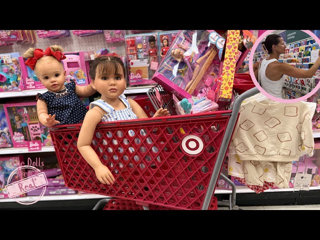 Adelia & Pippa Blow their Budget! - Reborn Doll Outing - Shopping For A Pool Party Birthday Gift 