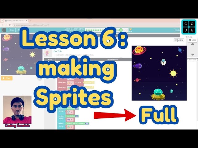 Code.org Lesson 6 Making Sprites | Express Course 2024 | Code.org Answer