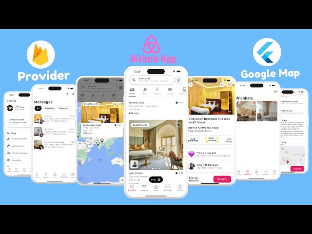 Build a Complete Airbnb App with Flutter, Firebase, Google Maps & Provider