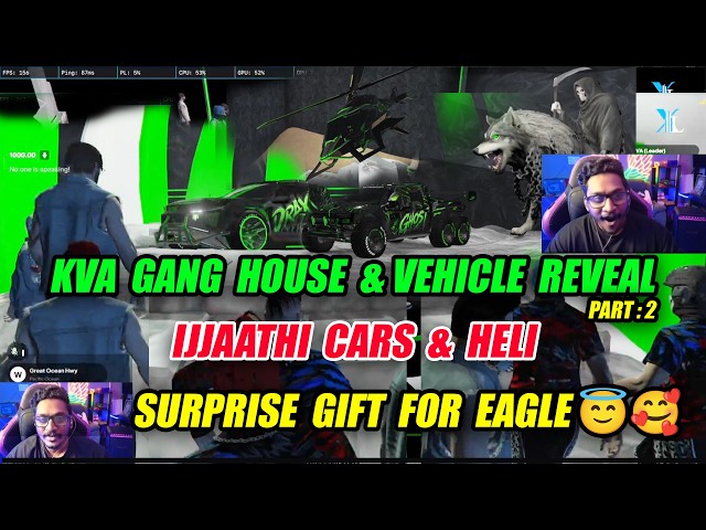 KVA GANG HOUSE AND VEHICLE REVEAL PART 2 | EAGLE GAMING | GTA 5 MALAYALAM