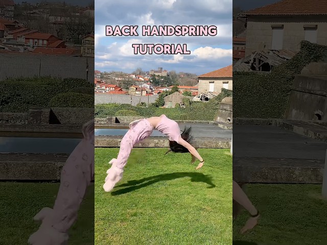 Step by Step Back Handspring Tutorial 🤸‍♀️✨ #acrobatics #easy
