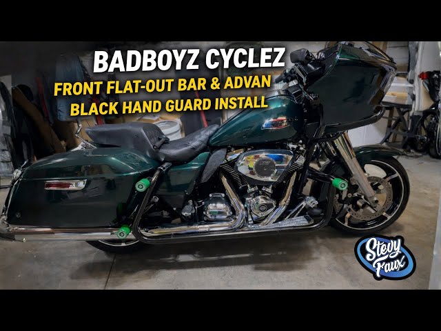 Badboyz Cyclez Front Flat Out Bar Install + AdvanBlack Painted Hand Guards