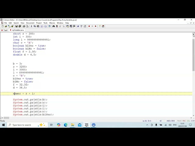 Java Programming: 20#Local variables declared in methods