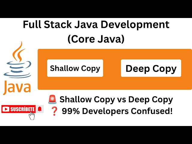 Shallow Copy vs Deep Copy in Java | clone() Method | Cloneable | 🚨 Most Asked Java Interview Ques.