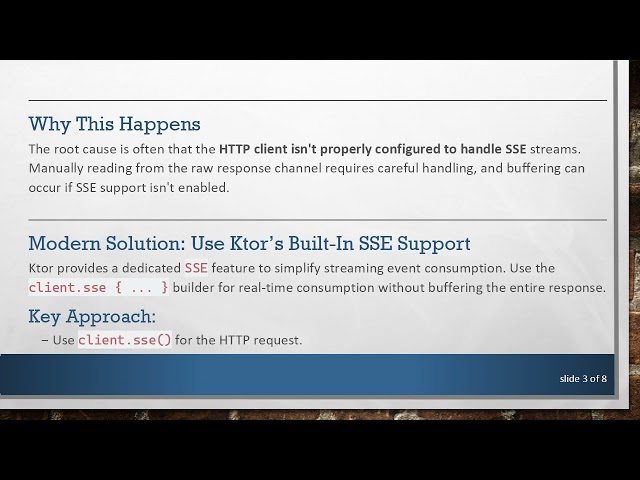 Streaming Real-Time SSE Responses with Ktor for Groq API