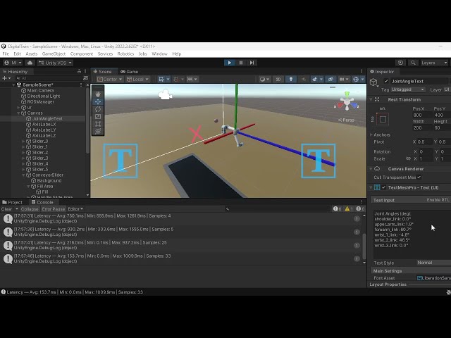 Multi-Machine Virtual Lab — UR5e Robot Arm + Conveyor Belt | ROS2 + Unity