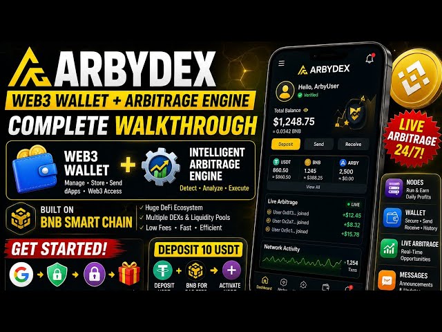 “ARBYDEX combines a Web3 Wallet with an Intelligent Arbitrage Engine.”