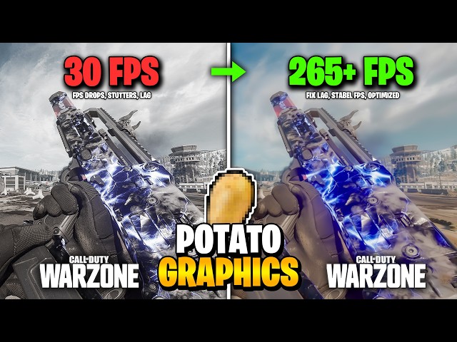 Get POTATO Graphics in Warzone PC 2026 (FPS Boost) Warzone Best Settings Fow Low-End PC (Fix Lag) ✅