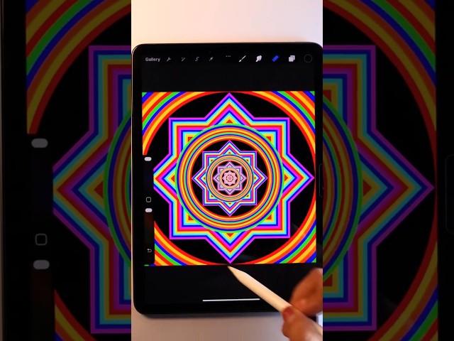 Trippy Pattern in Procreate #illusion #shortsvideo
