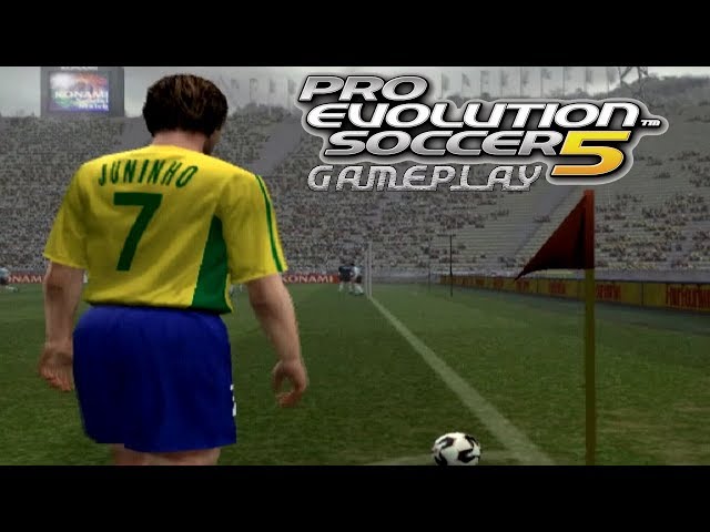 Pro Evolution Soccer 5 - Gameplay (Argentina vs Brazil) Playstation 2