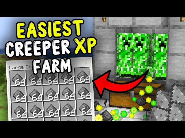 EASIEST CREEPER XP Farm Minecraft Bedrock 26.1/1.21+