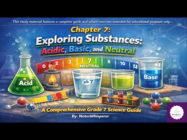 Ch.7: Exploring Substances: Acidic, Basic & Neutral | Class 7 Science CBSE | Full Chapter Notee