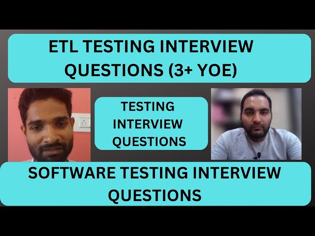 ETL Testing Interview Questions| Testing Interview Questions