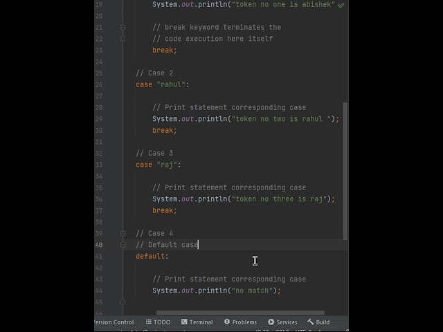 \\switch statement in java//
