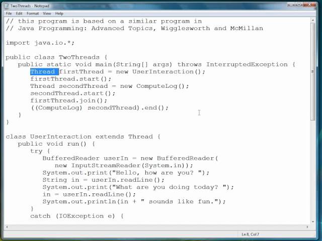 Advanced Java Programming Tutorial | Creating Two Threads - The Main Thread