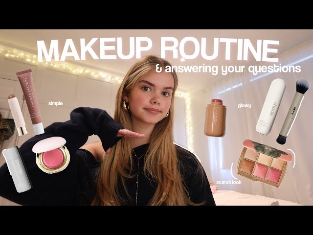 MY MAKEUP ROUTINE 🧖🏼‍♀️🍵 *glow makeup + answering your questions