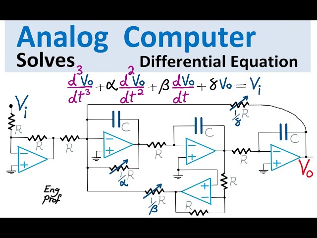 Analog Computer solves Differential Equation