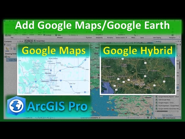 ArcGIS Pro Tutorial | How to directly add Google Maps/Satellite Map/Google Earth
