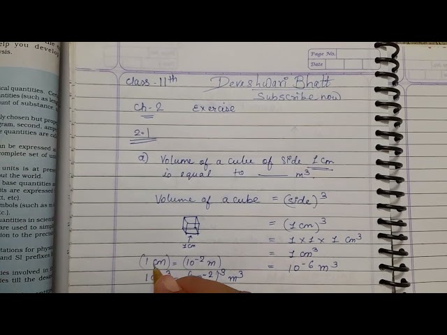 Exercise 2.1 a) Class 11 Physics NCERT