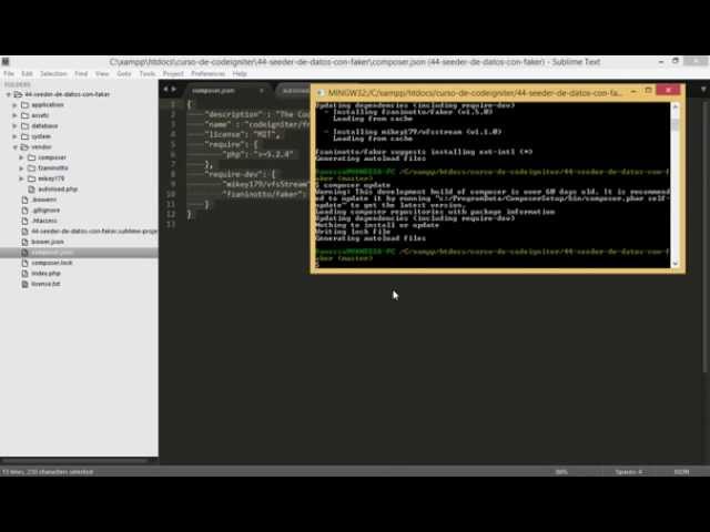44. Seeder de Datos con Faker - Curso de CodeIgniter