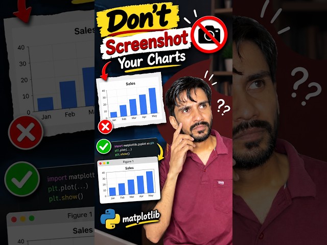 Don't Screenshot Your Charts #datascience #coding #youtubeshorts #matplotlib #shorts #viral