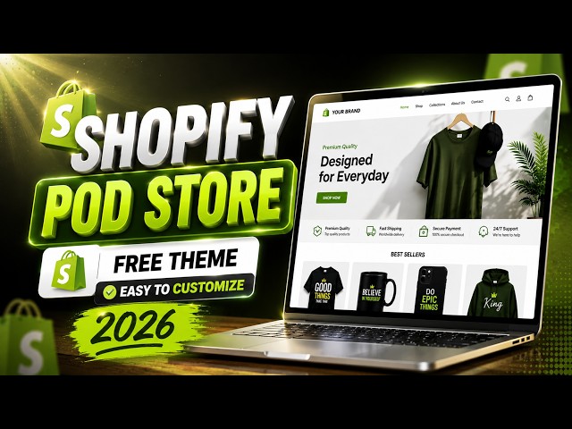 Don't Launch Your POD Store Until You See This Design With Free Theme In 2026