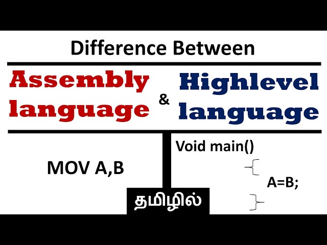 Difference between C & Assembly language (In Tamil)