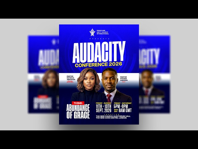 How to Design a Professional Audacity Church Conference Poster for All Social Media