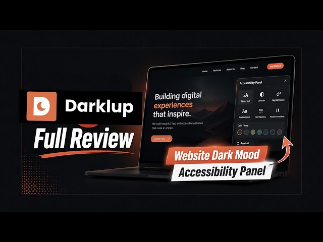 Darklup Review 2026 | Dark Mood and WordPress Accessibility Solutions | Arafat Mamun