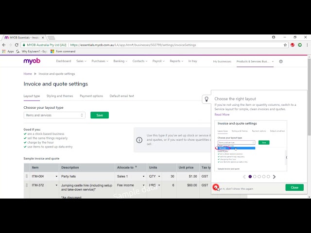 MYOB Essentials Training Course Video Tutotial 502e102   Modify your Trading Terms