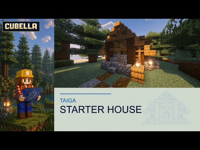 Minecraft Taiga Starter House Tutorial | Cozy Spruce House