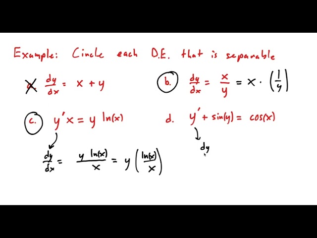 Separation of Variables