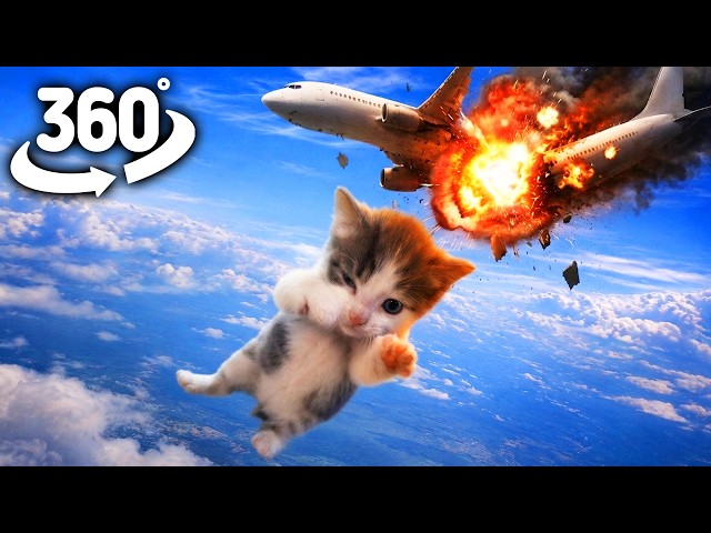 Scuba Cat Dancing from the SKY! | 360° VR Animation