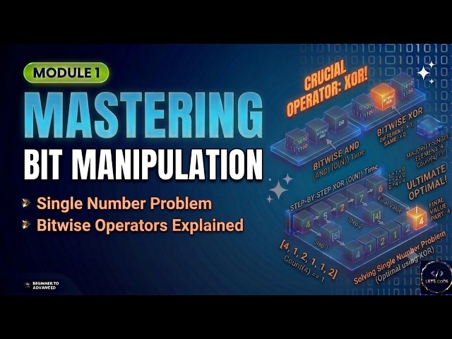 Bit Manipulation Mastery: Bitwise Operators & Single Number Problem | Module 1