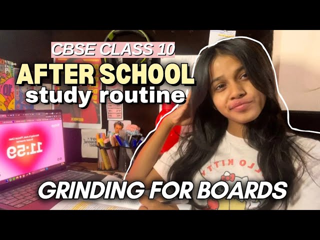 study with me after school 📚 🎧 | class 10 board exams | productive and realistic 