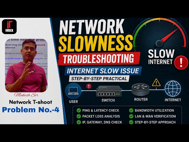 Network Slowness Troubleshooting | Internet Slow Issue Step-by-Step Practical