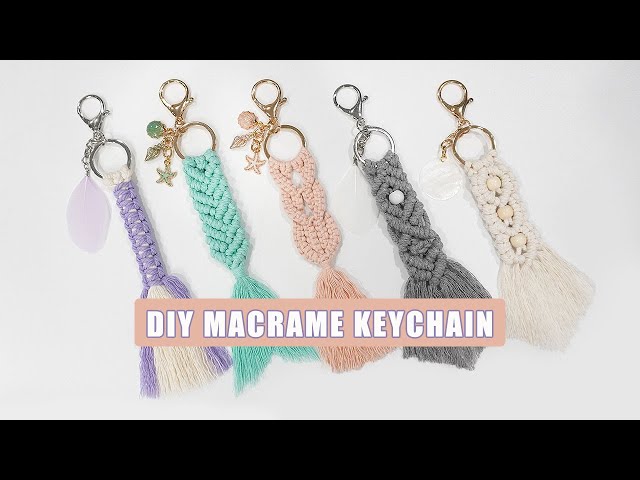 DIY Tutorial l How to make Macrame Keychains ?  5 Easy Beautiful Patterns