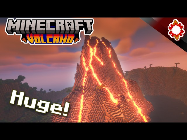 BUILD A VOLCANO! - Minecraft How to Build a Volcano Tutorial