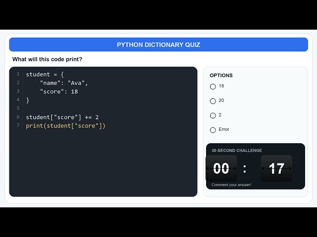 What Will This Python Dictionary Print? 🐍 | Quick Quiz