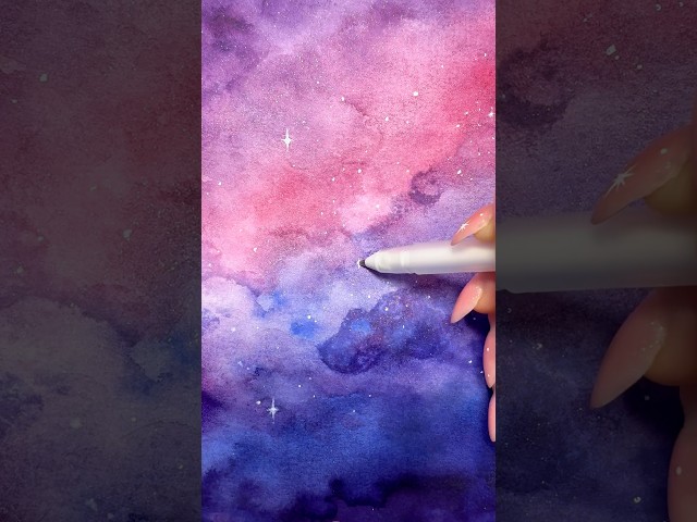 PAINTING a GALAXY 🌌🪐 😱✨ (step by step) #drawing #tutorial
