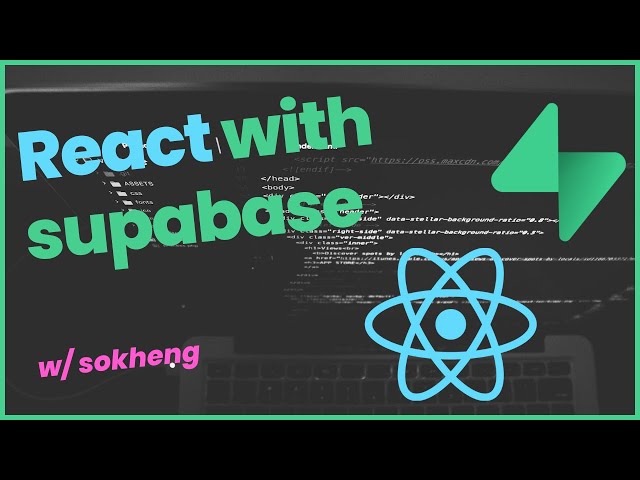 React with supabase 1: setup, basic authentication