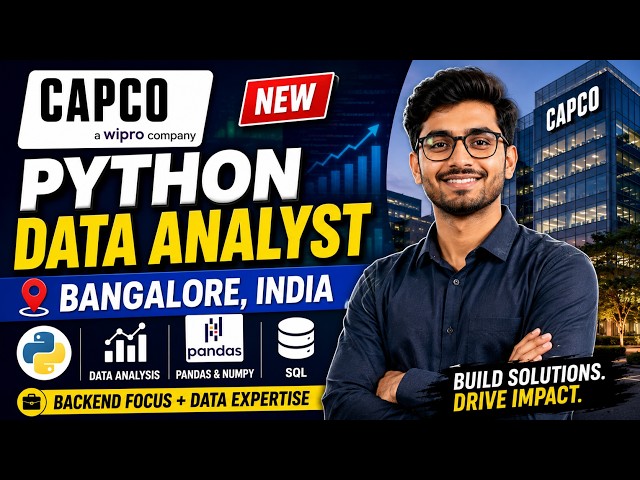 🚀 Capco (A Wipro Company) Python Data Analyst Hiring 2026 | Python | FastAPI | Django | Bengaluru