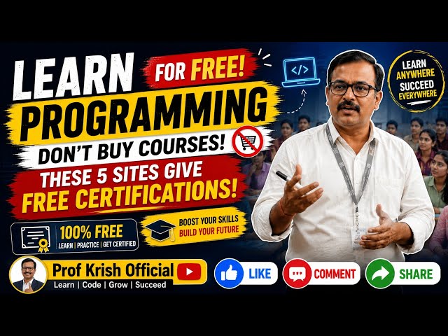 ​Learn Programming for FREE | Don't Buy Courses! These 5 Sites Give FREE Certifications!