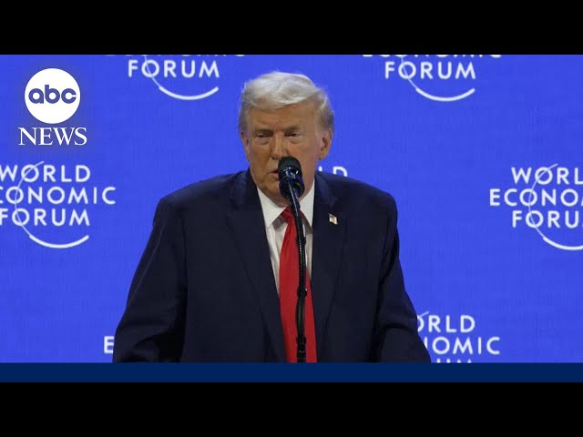 'I won't use force' to take control of Greenland, Trump says at Davos