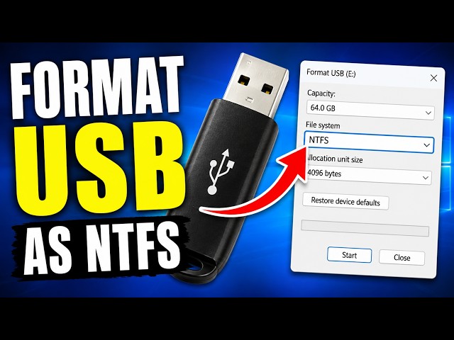 How to Change USB Drive Format to NTFS